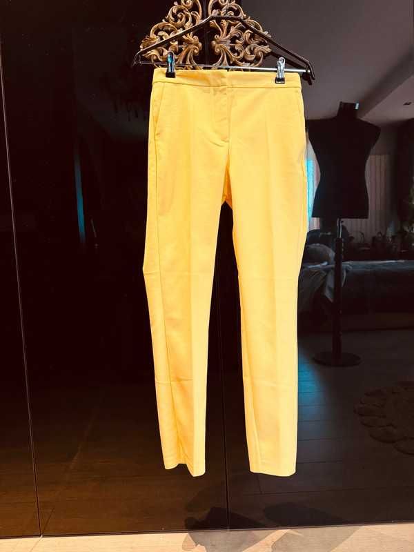 Pantaloni galbeni bumbac elastic ZARA, marime S fete/femei