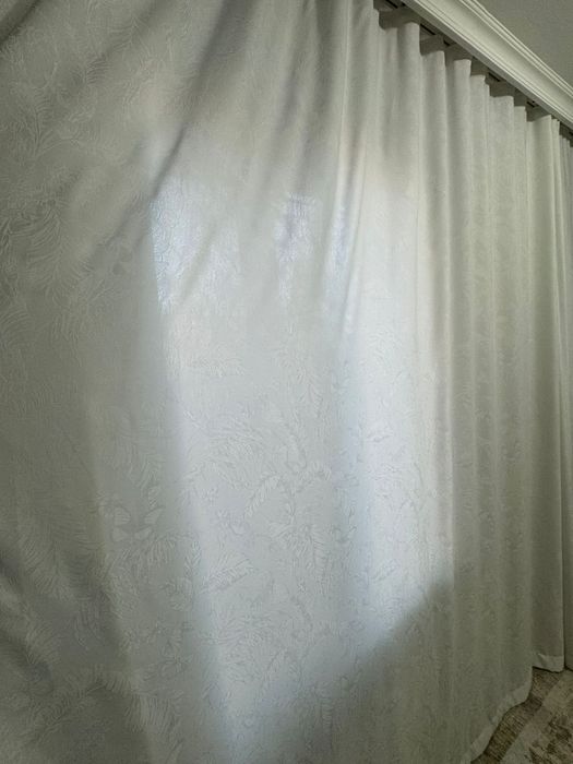 Тюль белая плотная