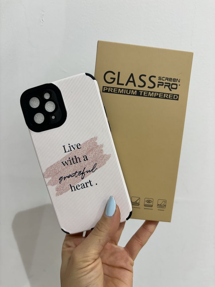 Husa si folie protectie iphone 11 pro