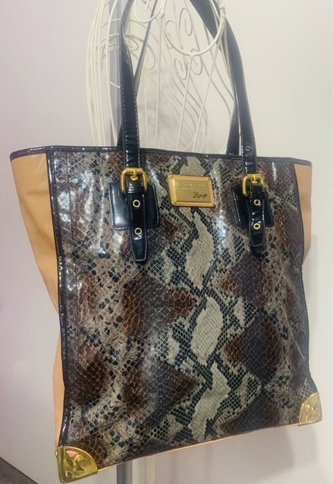 LIPSY Нова дамска чанта животински принт с лого