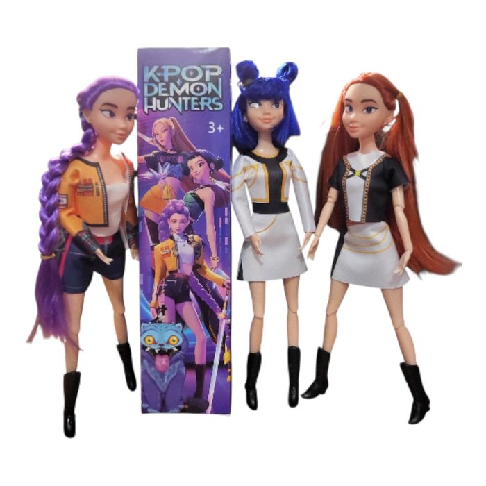 Set 3 păpuși kpop demon Hunters,  in 3 cutii separat  32 cm