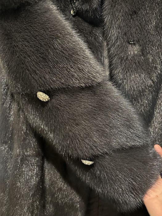 Норковая шуба стильная