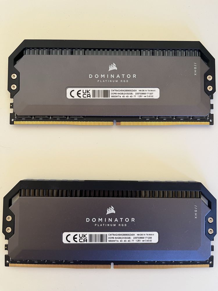 Продавам RAM Corsair Dominator Platinum RGB DDR5 64GB (2x32GB) 5600MTS