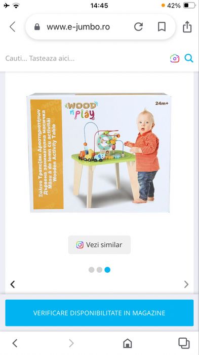 Masa din Lemn cu Activitati Wood’n Play
