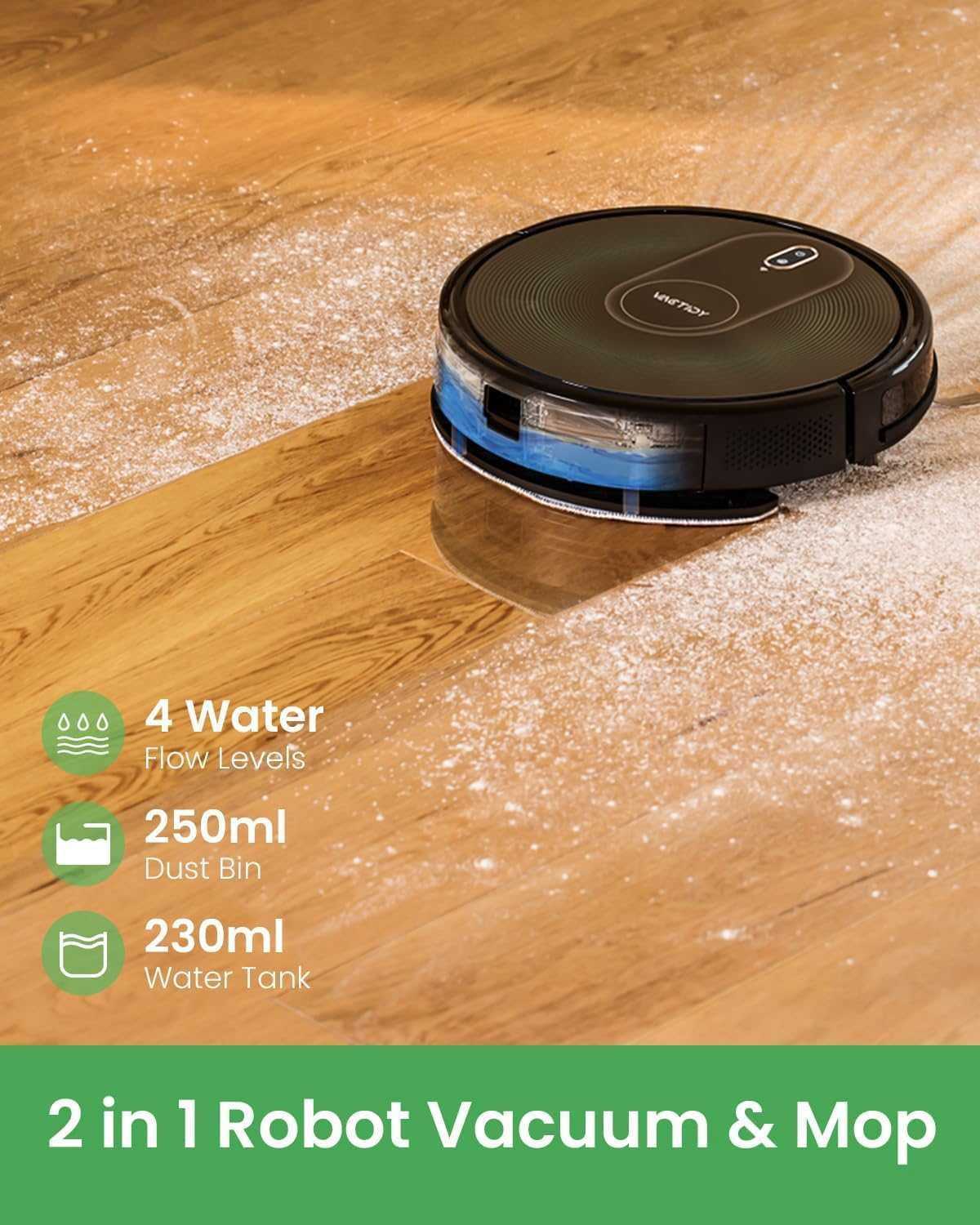 Робот прахосмукачка Vactidy T8 4000Pa, 3 режима до 150 минути работа