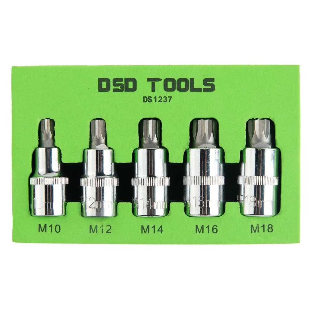 DSD TOOLS 5PC 1/2" DR set de biti triple square DS1237