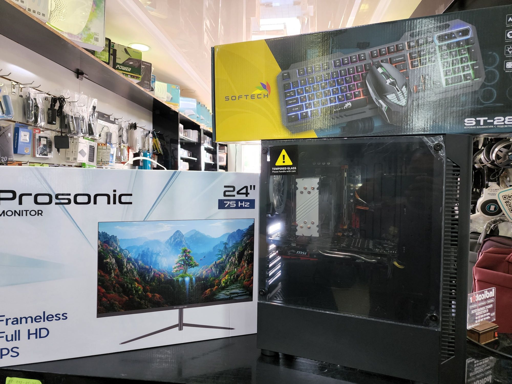 ДеШево! Игровой компьютер 10 ядер 20 поток (i7 7700k) с Монитором 27'