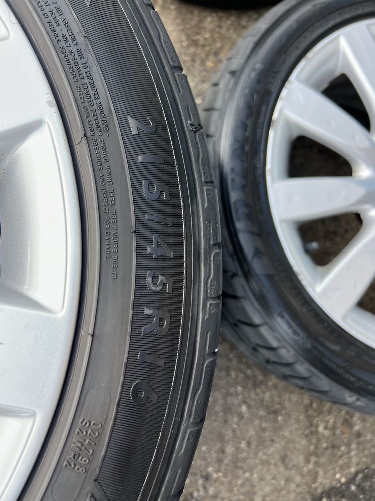 Джанти с летни гуми Audi A1 215/45/16 DOT18. Dunlop7мм грайфер . 5х100