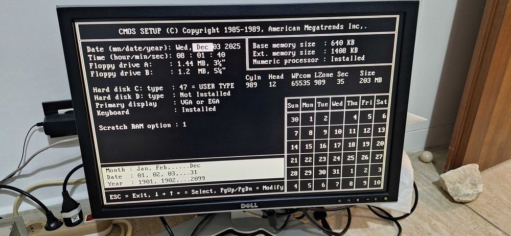 Calculator retro colectie procesor 286 FDD mare HDD 200MB Dos