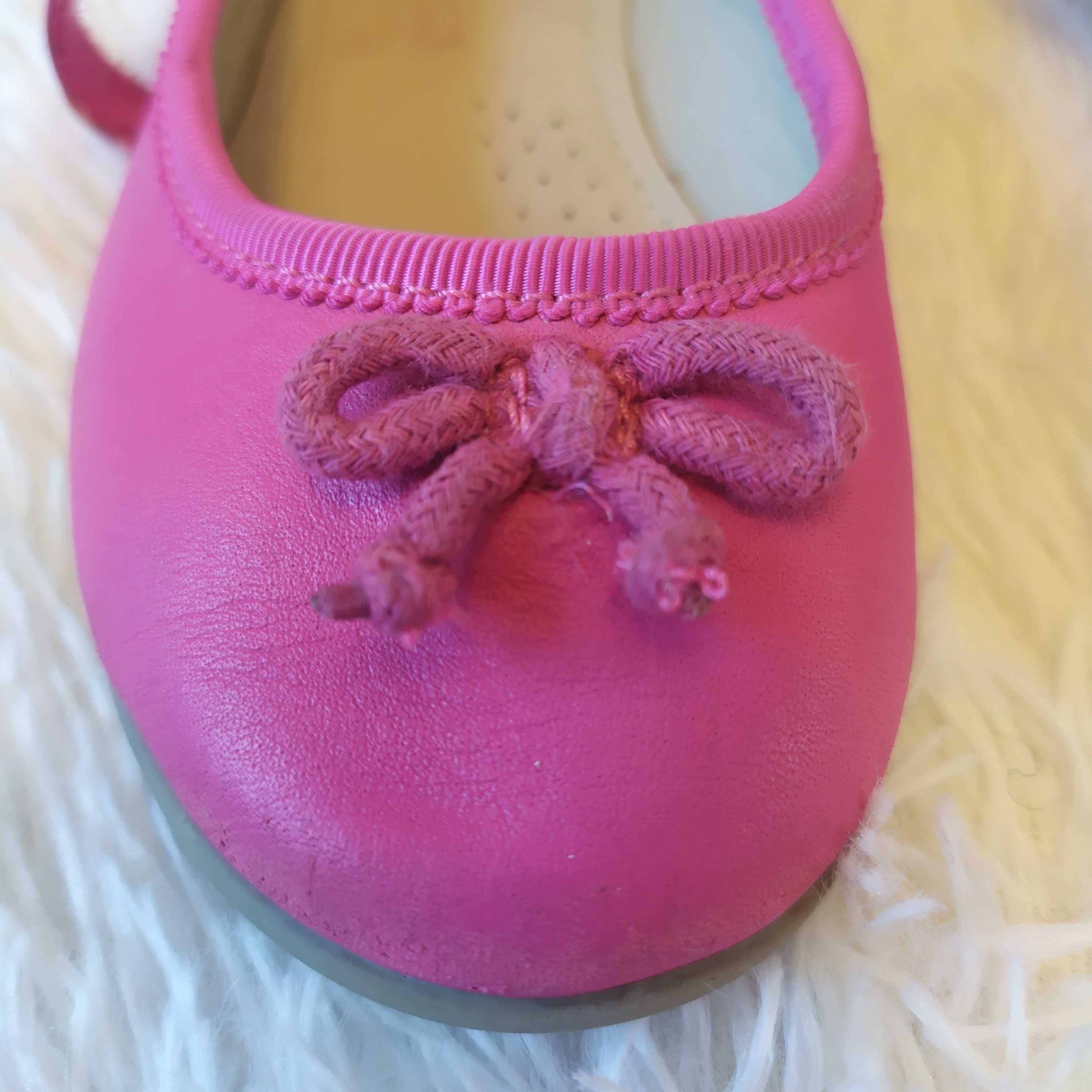 Туфельки коженные розовые. *о684