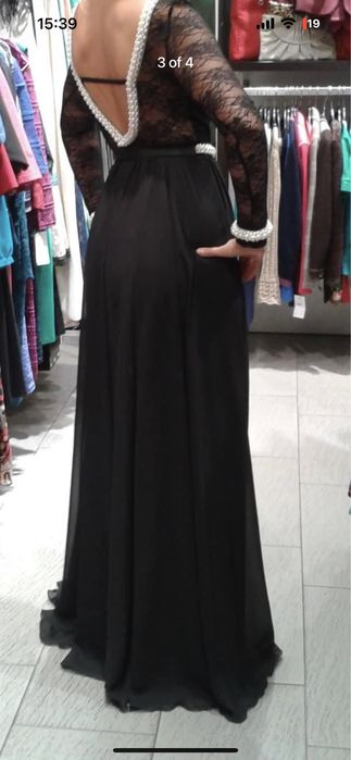 Rochie de seara din voal neagra