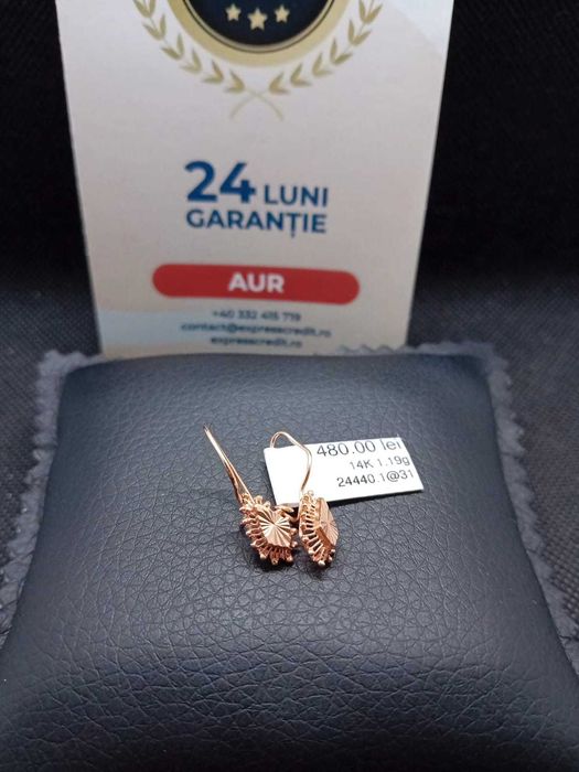 Cercei aur 14k 1.19g (B.24440 AG31 Barboi) Garantie 2 ani!