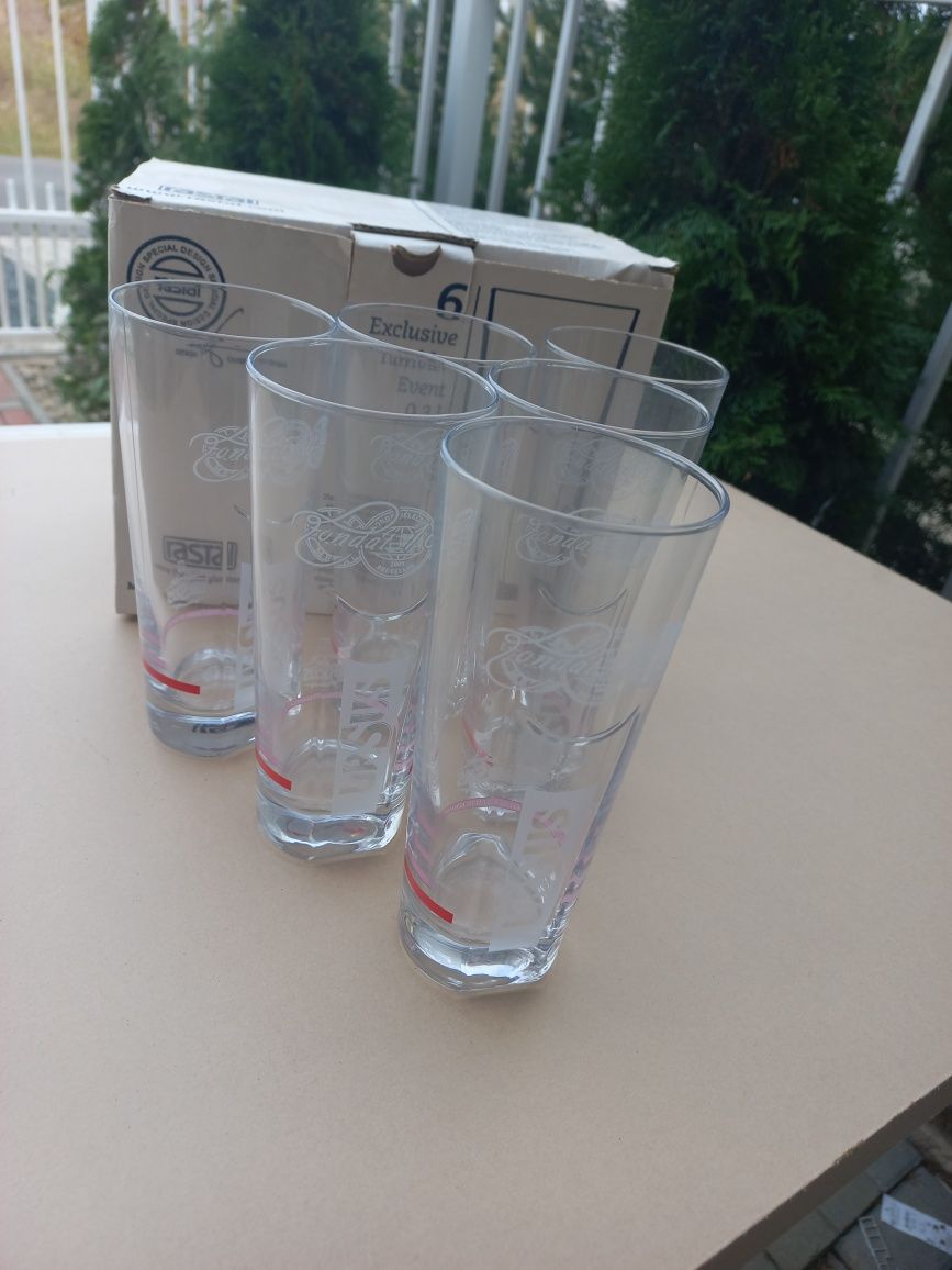 Vând set de 6 pahare de bere Ursus 0,2ll - noi