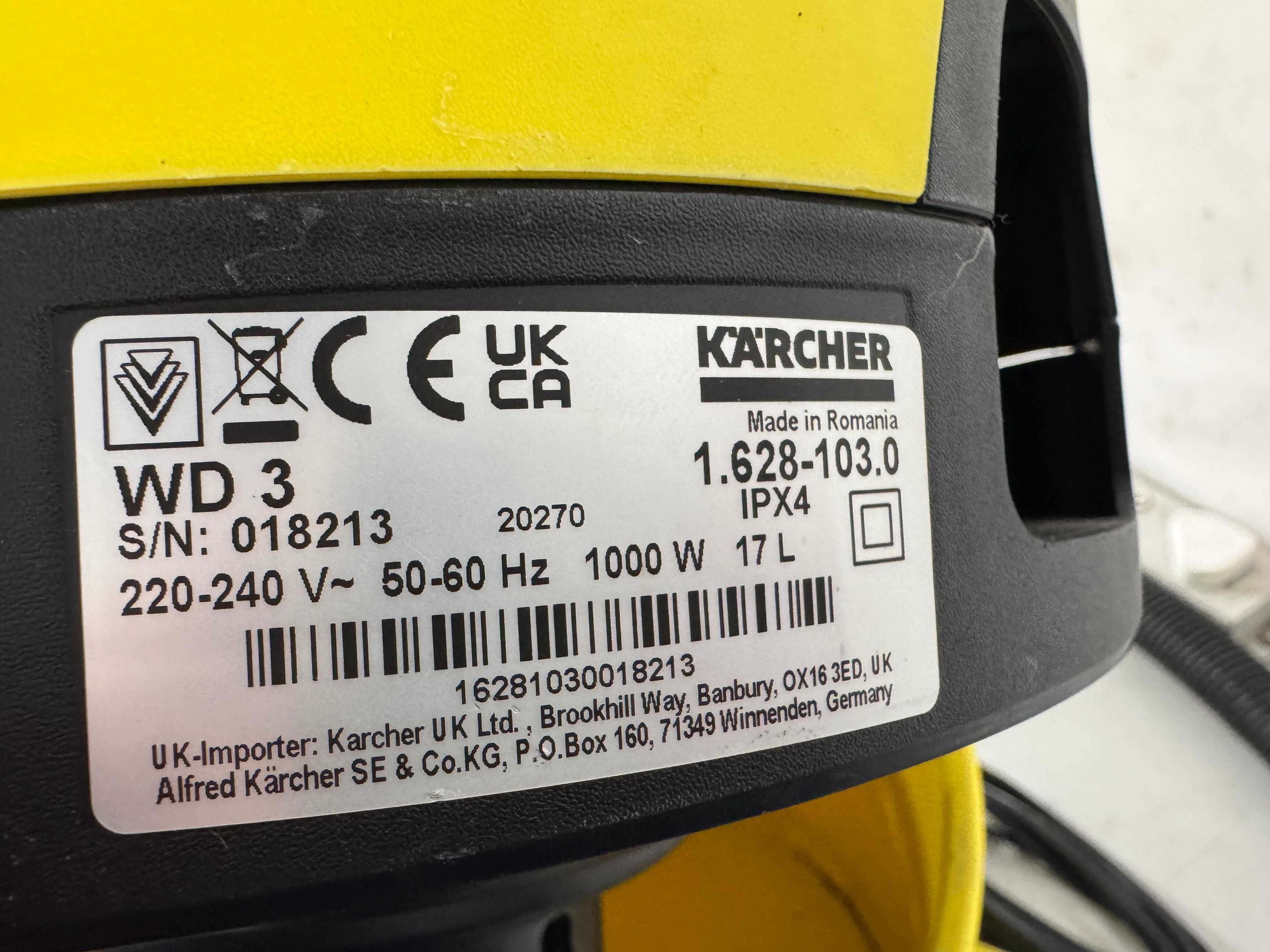 Прахосмукачка - Karcher 1000 W / WD 3