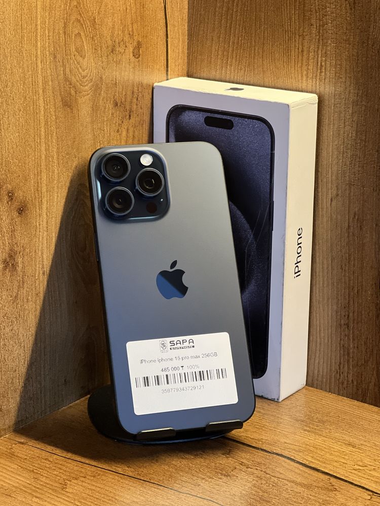 Iphone 15 pro max 256gb 100% blue titan