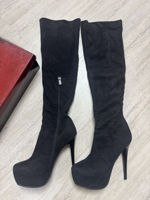 Сапоги замшевые осень-весна