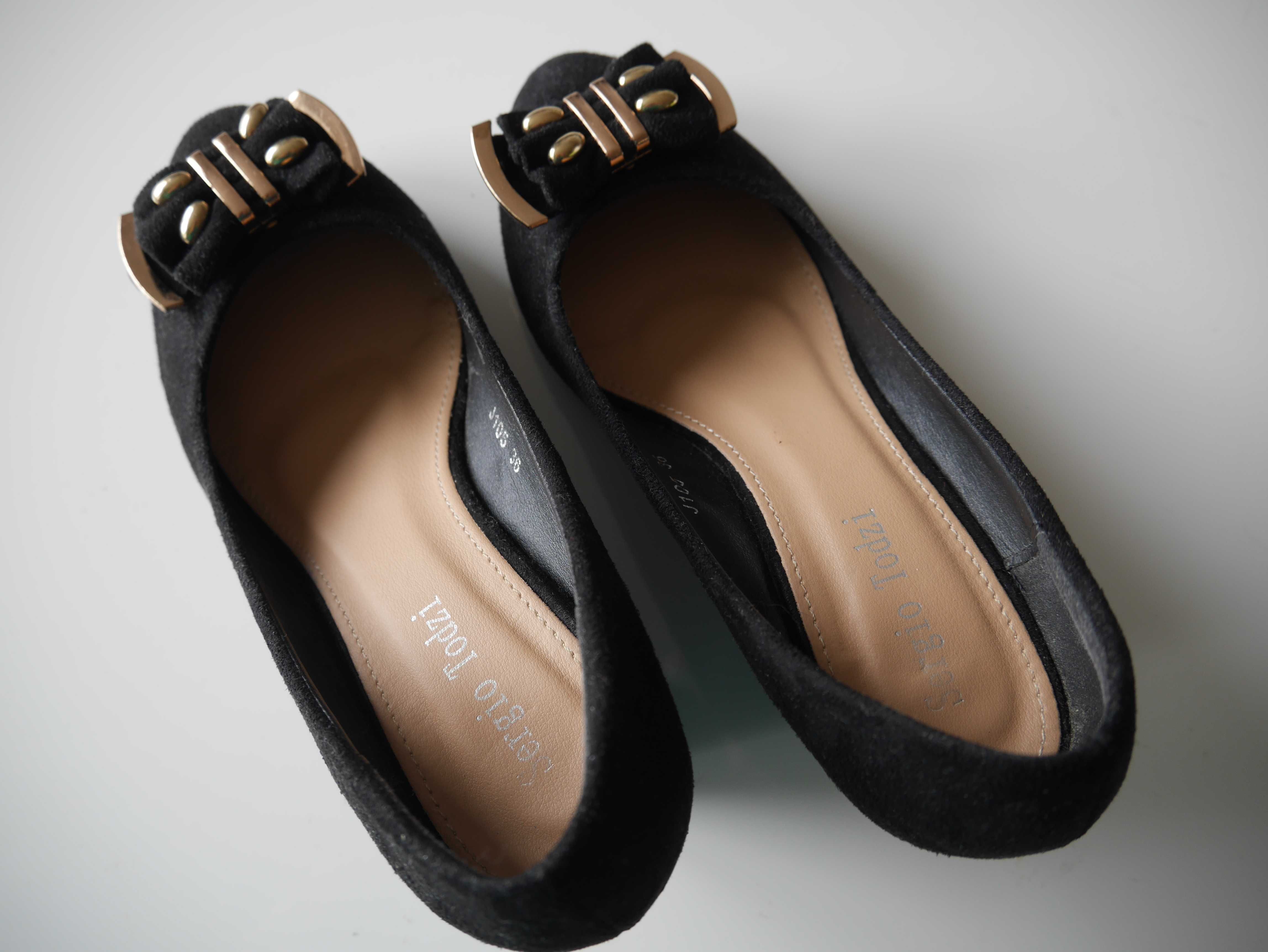 Pantofi de dama, negri, cu platforma, marimea 36