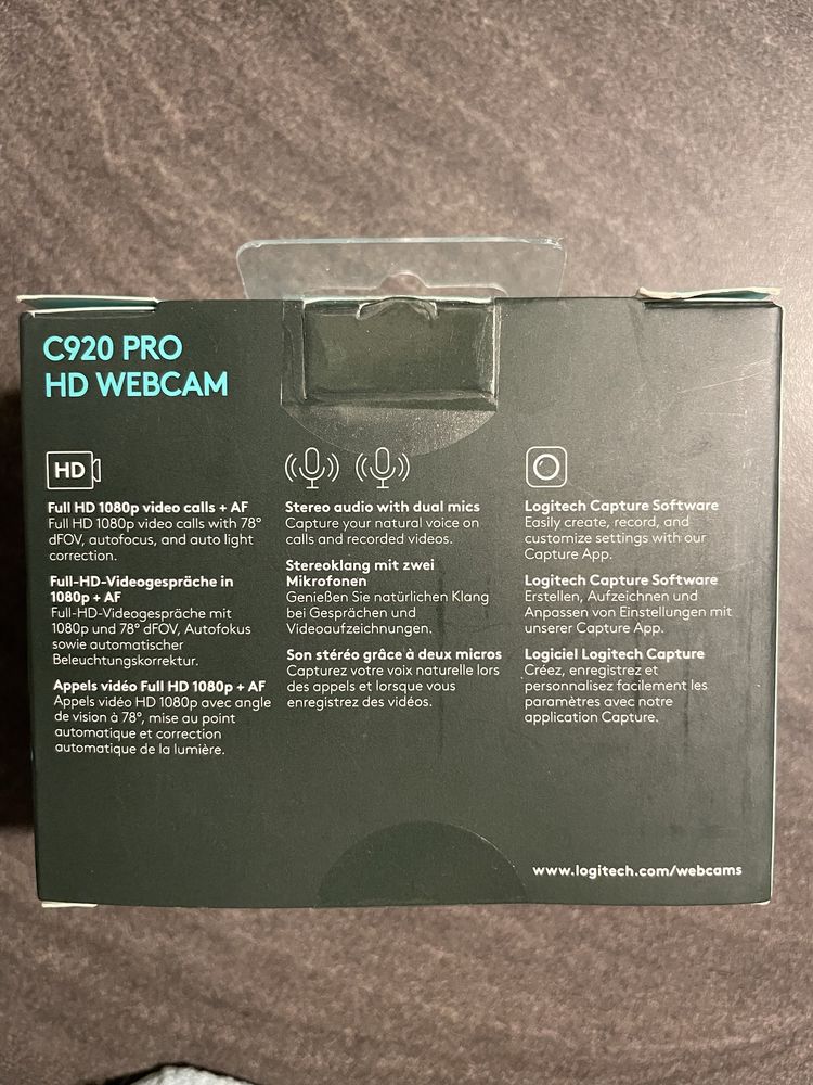 Camera web NOUA Logitech HD Pro C920, Full HD, Negru