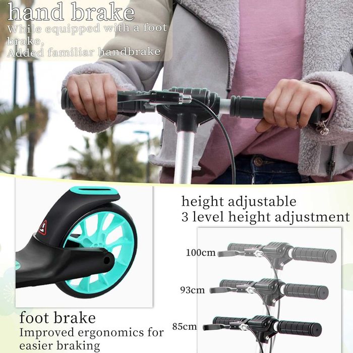 TENBOOM Тротинетка за деца на възраст 8-12 години, възрастни,до 100 кг