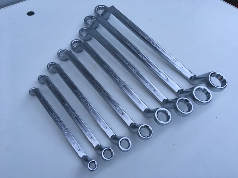 Set / Trusa / Husa chei inelare cu cot 8 piese 6 - 22 chrome vanadium