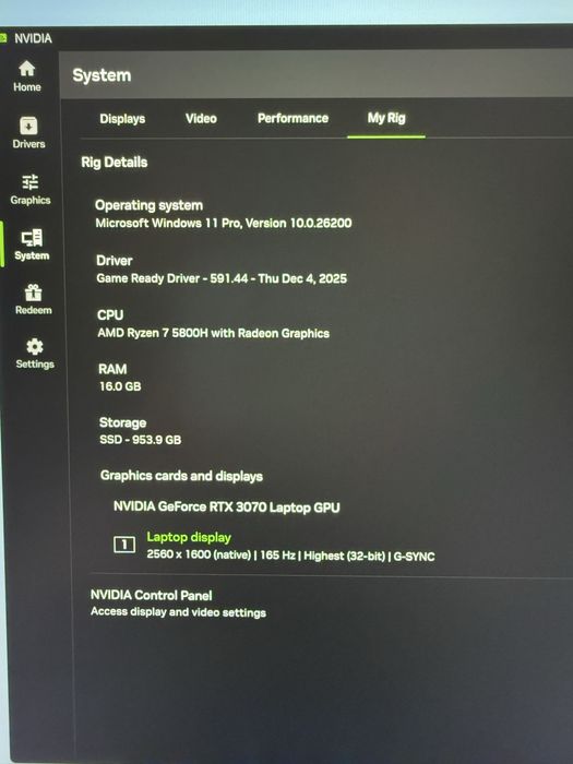 Laptop Gaming LENOVO Legion 5 Pro – RTX 3070 / Ryzen 7
