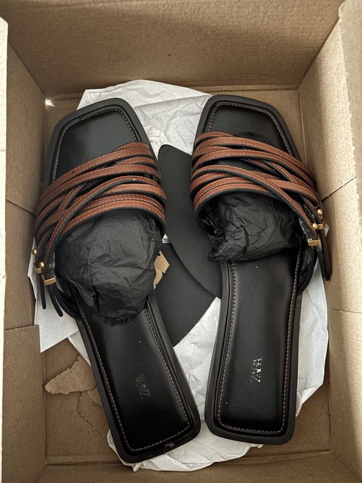 Papuci piele Zara 39