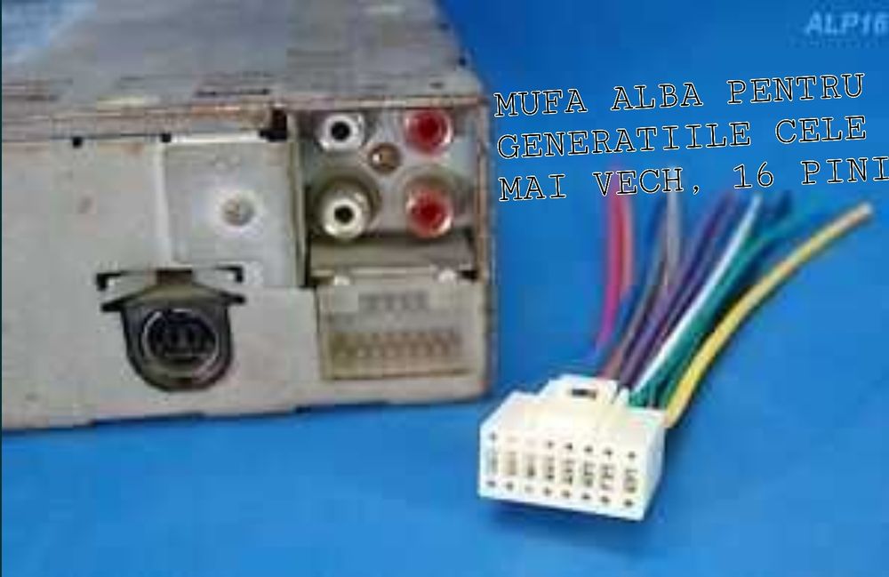 Adaptor Alpine 16 pini mufa radio CD auto de la Euro-ISO MP3 USB