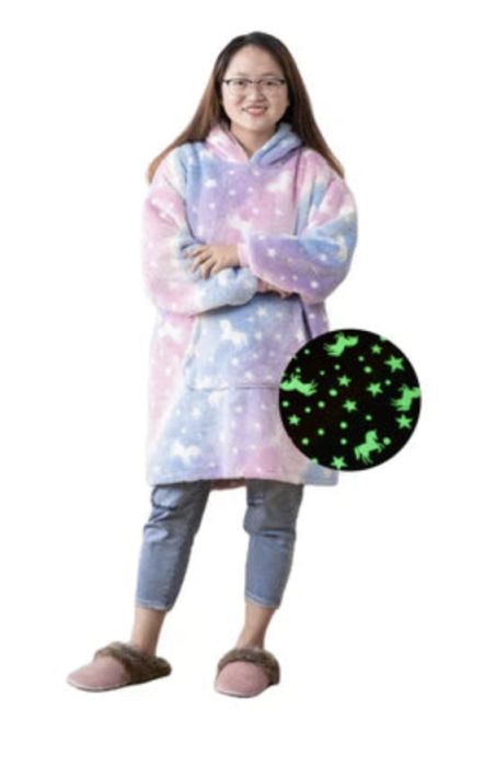 Детско светещо меко одеяло с ръкави. ПРОМОЦИЯ