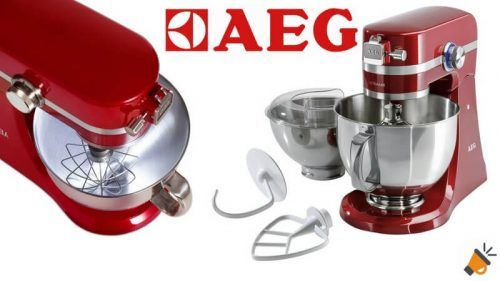 Планетарен миксер тестобъркачка AEG KM4000 с 2 купи 1000W kitchenaid