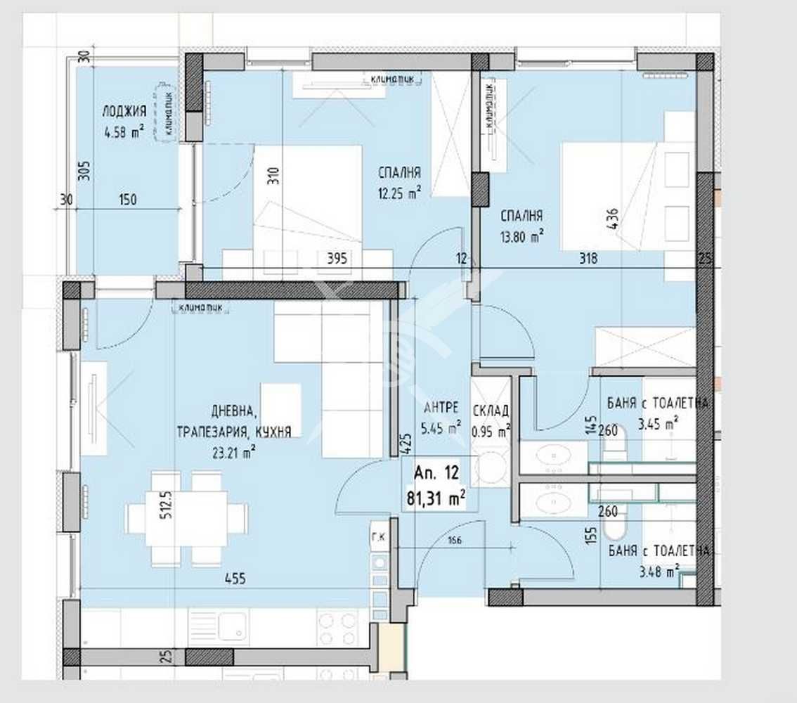 Продава се Тристаен апартамент в София, Малинова долина - 96 кв.м за 1455 €/кв.м - Снимка #4