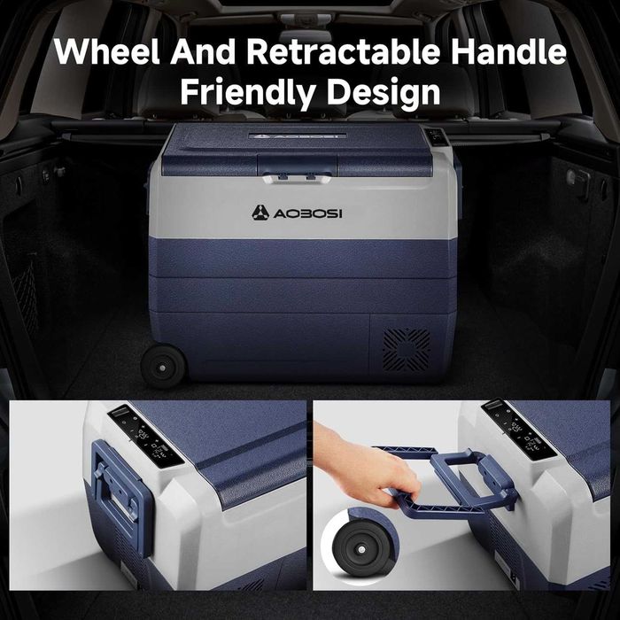 AAOBOSI 60L компресорен авто хладилник/фризер с APP контрол