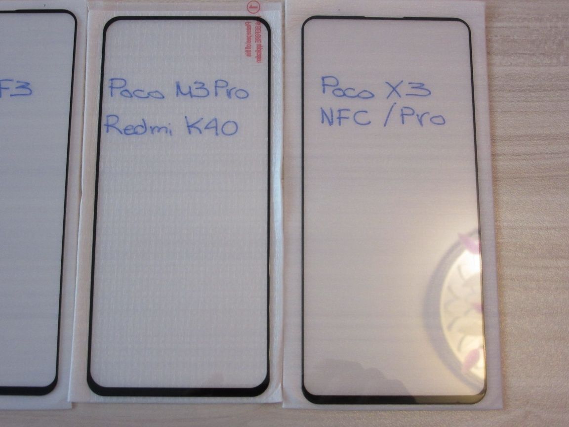 5D ЦЯЛО ЛЕПИЛО Стъклен протектор Xiaomi POCO X3 Pro F3 M3 M3 Pro K40+