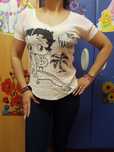 Blugi Desigual+tricou Mango Betty Boop, ambele la doar 45 lei
