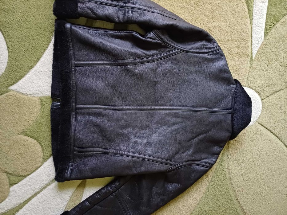 Jacheta piele blana, mar XL