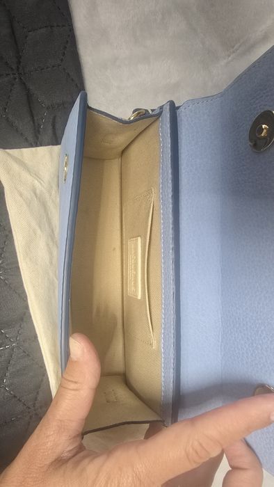 Geanta Jacquemus Chiquito Long,baby blue,suede,ca noua! 100% originala