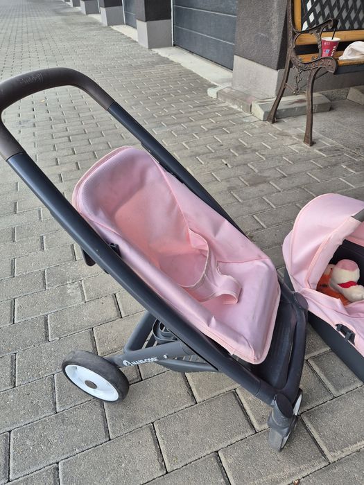 Количка за кукли 3 в 1 Smoby - Maxi Cosi Quinny, светлорозова