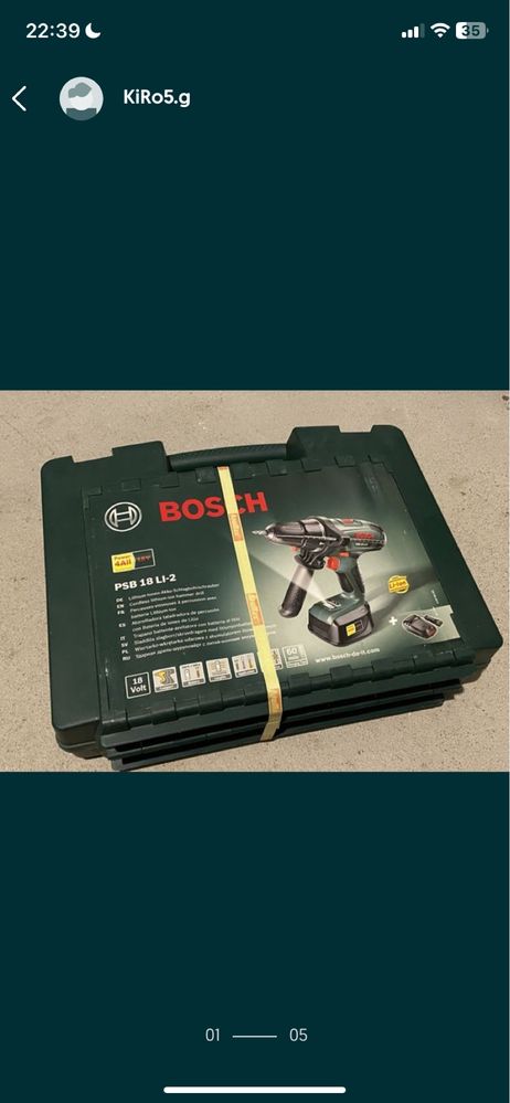 Pachet sigilat Bosch-PSB18Li, pe baterii, ideal pentru orice mester