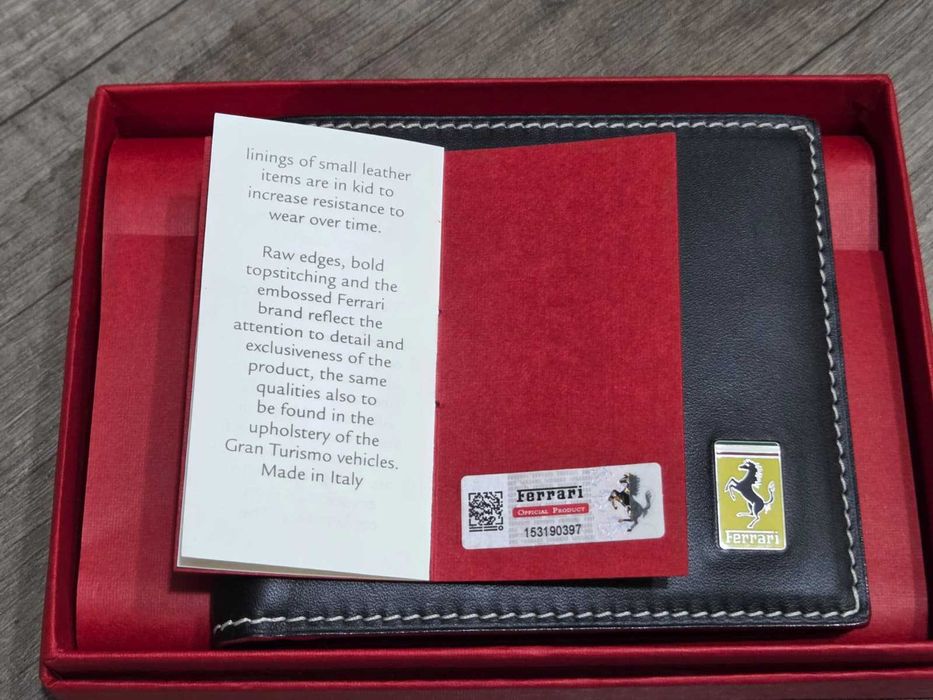 Portofel Original Ferrari, Piele Naturală (Grain Leather Cow), NOU!