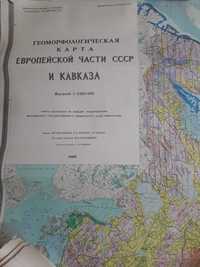 Карта РСФСР, КАЗССР 1966 год