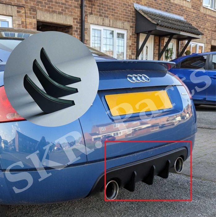 Audi TT Mk1 Set 3 bucati aripioare / nervuri difuzor bara spate