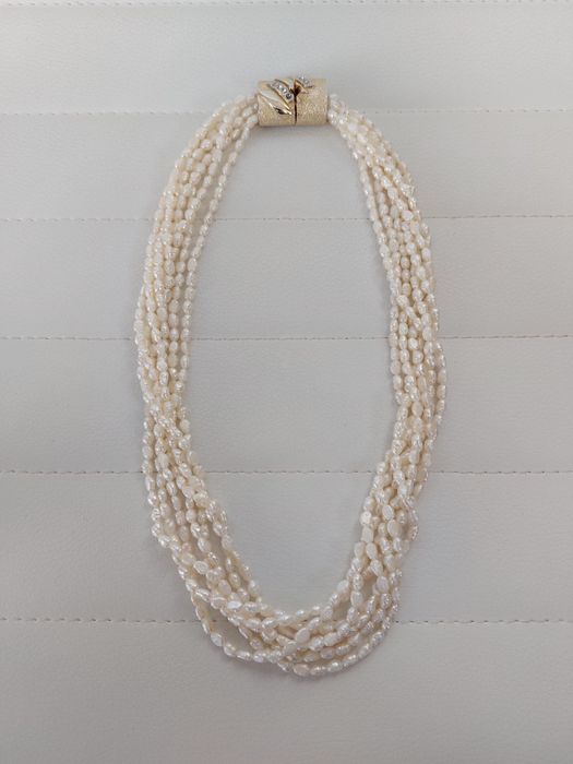 Colier Vintage, Perle Naturale, 7 Siraguri