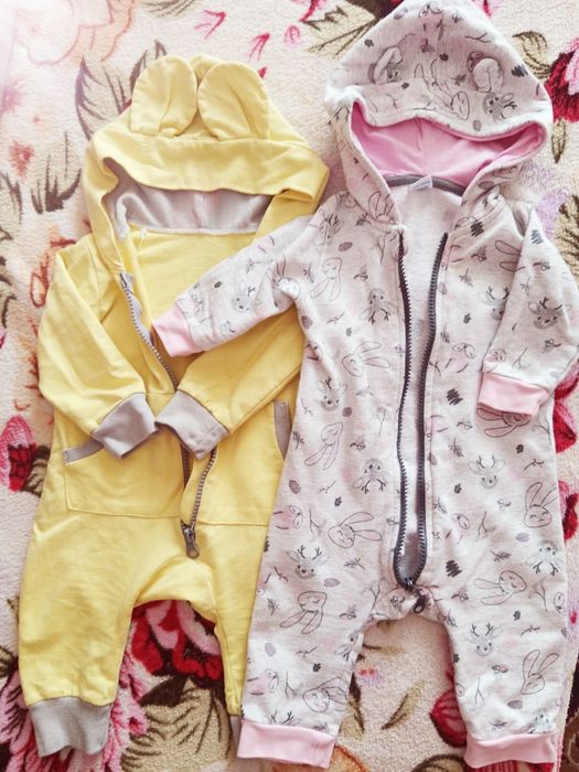 Слипы комбинезоны на 3-6 мес. Рост 68. Состояние хорошее