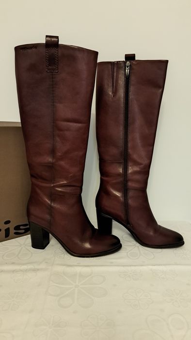 Cizme 39 Tamaris piele bordo