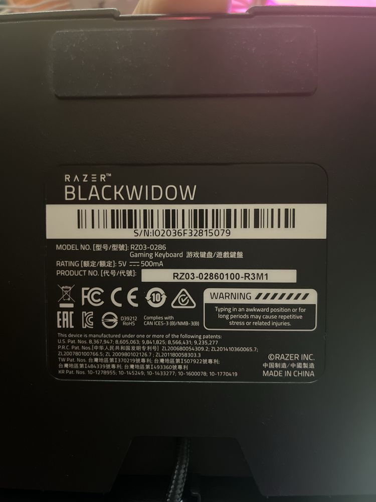 Механична Клавиатура Razer BlackWidow 2019