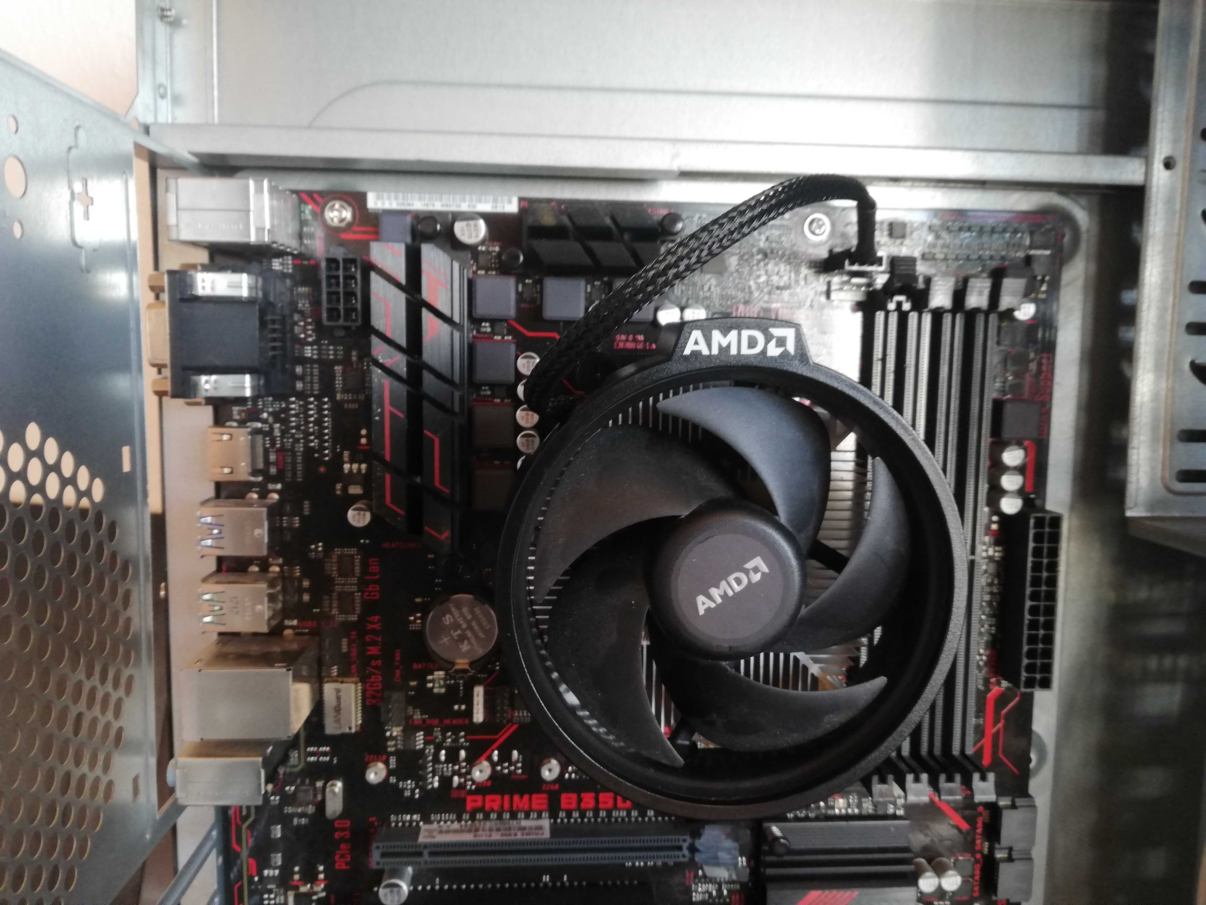 Компютър Asus Prime B350-plus с AMD Ryzen 5 1600 Sapphire Nitro+ 8GB