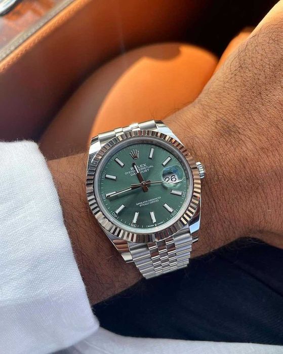 rolex datejust 41mm jubilee green dial