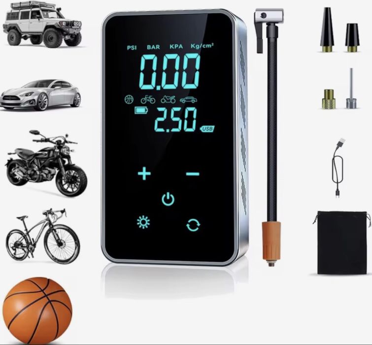 Mini compresor wireless  auto/ moto portabil . 16o Ron= ACUM ! !
