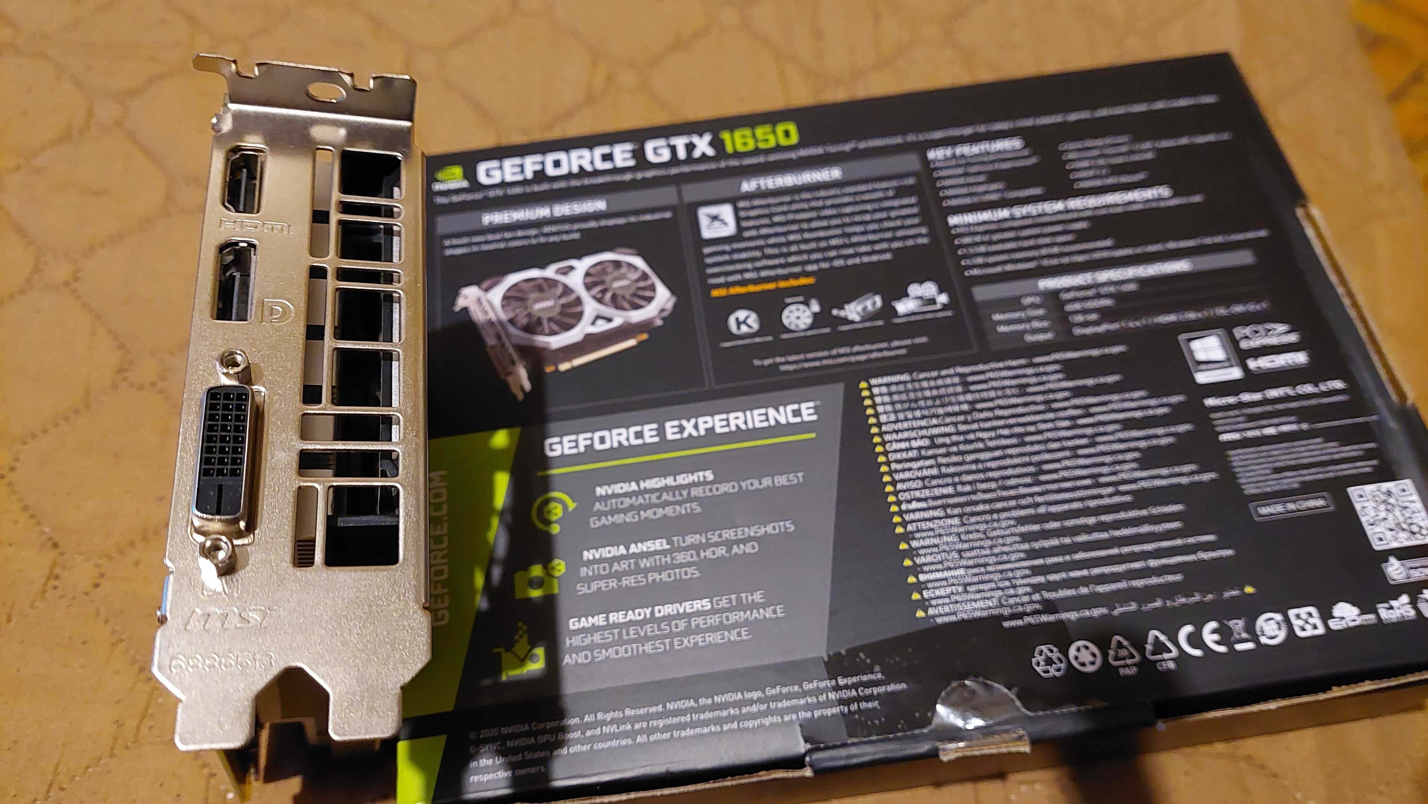 MSI Geforce GTX 1650 VENTUS XS, 4GB GDDR6, 128 bit