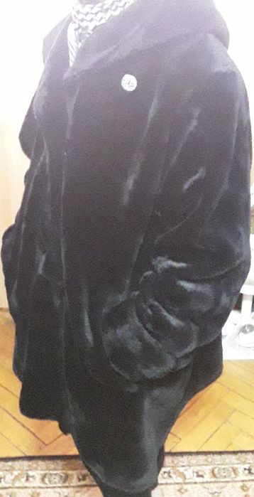 Haină damă blană sintetica monton dore.