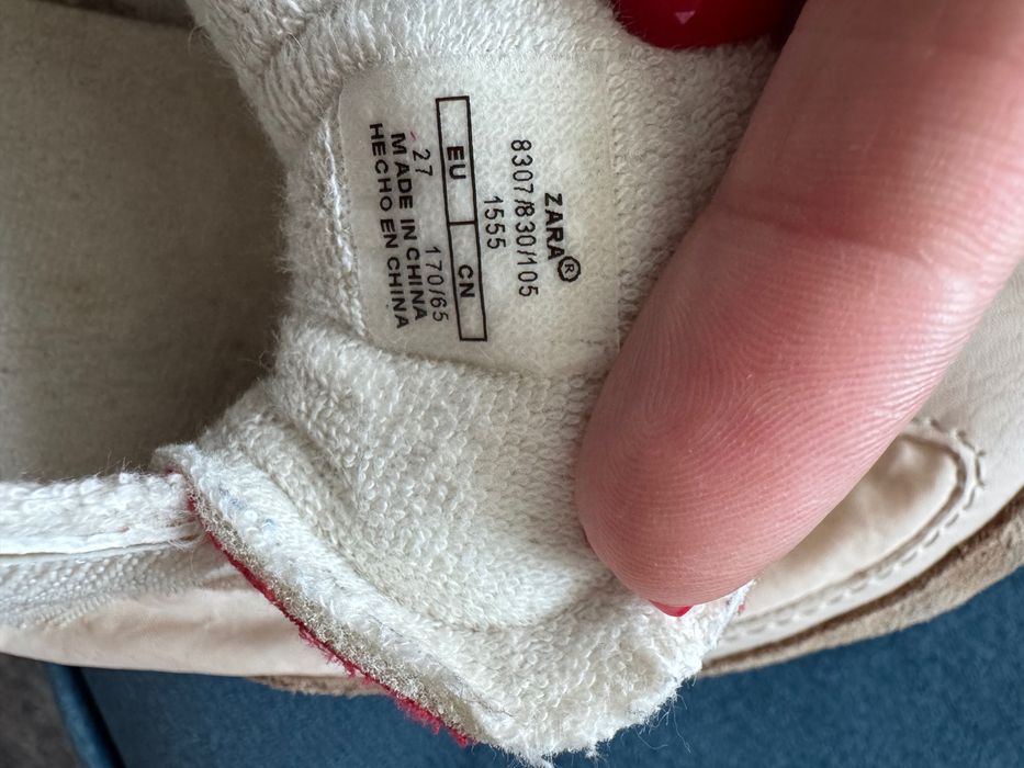 Adidași Zara pânză mărimea 27 -17 cm interior